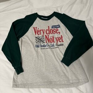 Women's Long Sleeve Tee - Green and Gray